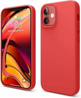 iPhone 12 Mini - Siliconen Back Cover - Rood