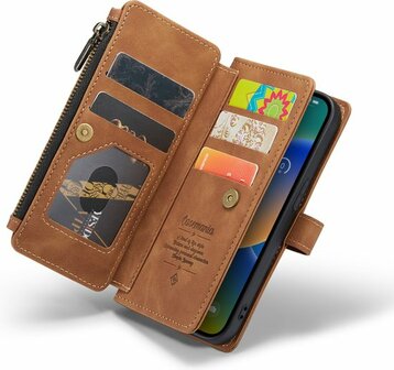iPhone 14 Plus Sienna Brown- Book Case met Rits