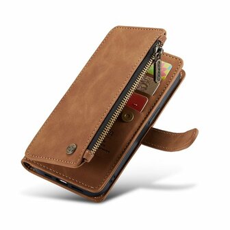 iPhone 14 Plus Sienna Brown- Book Case met Rits