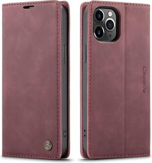 iPhone 12 Mini Bordeaux Red - Book Case