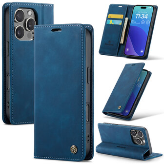 iPhone 16 Pro - Navy Blue - Book Case