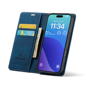 iPhone 16 Pro - Navy Blue - Book Case
