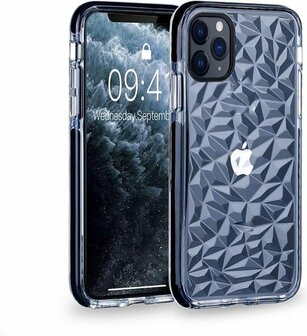 iPhone 11 Pro Max - Crystal Back Cover - Zwart