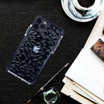 iPhone 11 Pro Max - Crystal Back Cover - Zwart