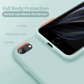 iPhone SE (2020) - Siliconen Back Cover - Turquoise