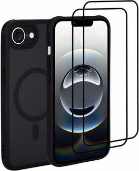 iPhone 16e - Magsafe Matte Armor &amp;amp; 2x Glas - Zwart