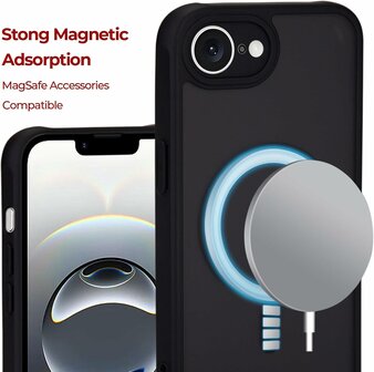iPhone 16e - Magsafe Matte Armor &amp;amp; 2x Glas - Zwart