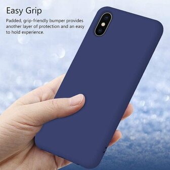 iPhone XS Max - Siliconen Back Cover - Donker Blauw