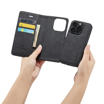 iPhone 16 Pro - Charcoal Gray - 2 in 1 Book Case