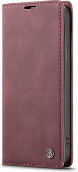 iPhone 12 Pro Max Bordeaux Red - Book Case