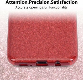 iPhone 6 Plus &amp;amp; 6s Plus - Glitter Back Cover - Rood
