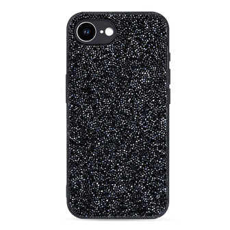 iPhone 16E - Diamant Glitter - Zwart
