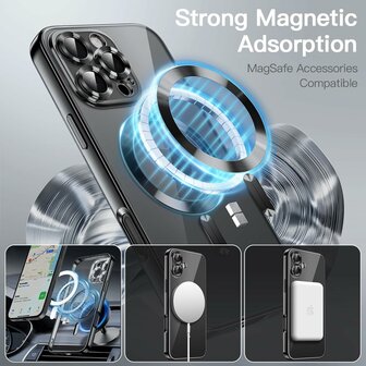 iPhone 16 Pro - Zwart - Siliconen MagSafe Back Cover