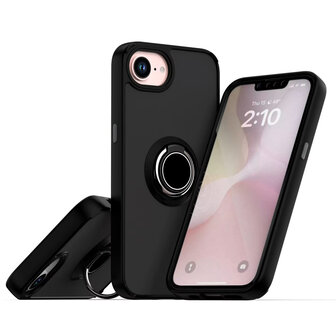 iPhone 16e - Matte Kickstand Armor - Zwart