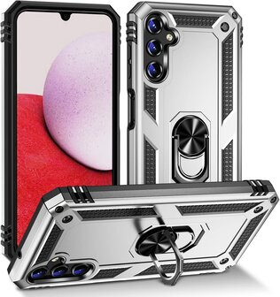 Samsung A14 Grijs - Armor met Kickstand Ring
