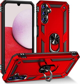 Samsung A14 Rood - Armor met Kickstand Ring