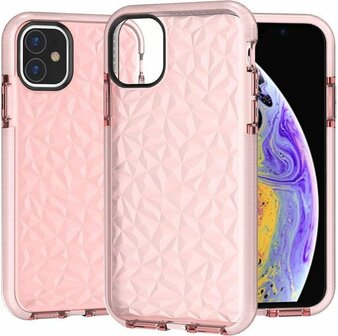 iPhone 11 - Crystal Back Cover - Roze
