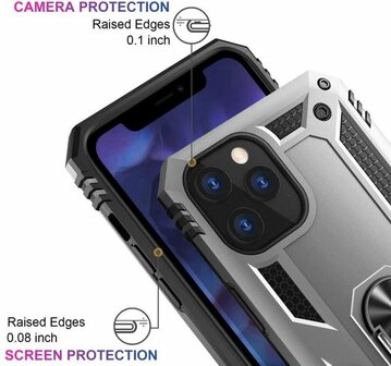 iPhone 12 Pro Max Grijs - Armor met Kickstand Ring