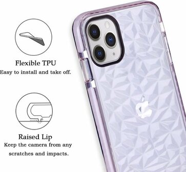 iPhone 11 Pro Max - Crystal Back Cover - Roze