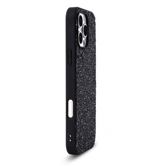 iPhone 16 Pro Max - Diamant Glitter - Zwart