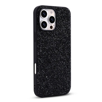 iPhone 16 Pro Max - Diamant Glitter - Zwart
