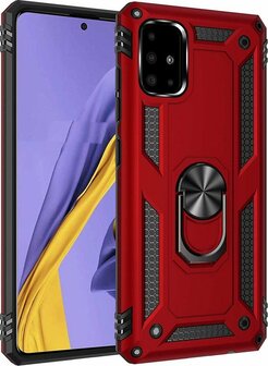 Samsung A51 - Armor met Kickstand Ring - Rood