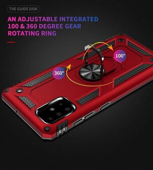 Samsung A51 - Armor met Kickstand Ring - Rood