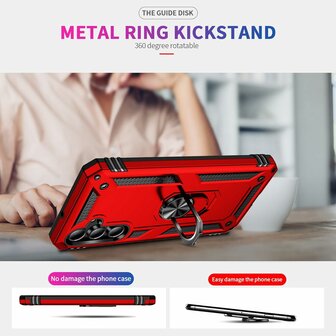 Samsung Galaxy A56 - Rood - Kickstand Armor