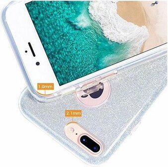 iPhone XS Max - Glitter Back Cover - Silver