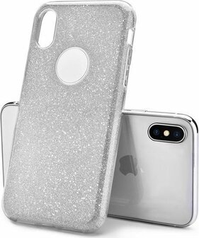 iPhone XS Max - Glitter Back Cover - Silver