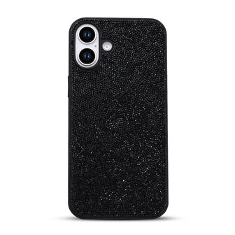 iPhone 16 - Diamant Glitter - Zwart