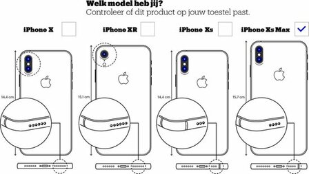 iPhone XS Max - Anti Shock &amp;amp; Glas - Zwart