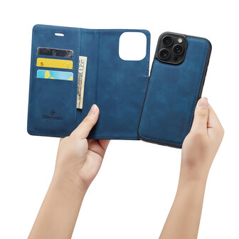 iPhone 16 Pro Max - Navy Blue - 2 in 1 Book Case