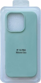 iPhone 14 Pro - Microfiber Back Cover - Turquoise