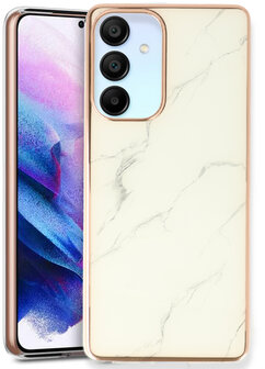 Samsung A55 - Marmer Back Cover - Wit