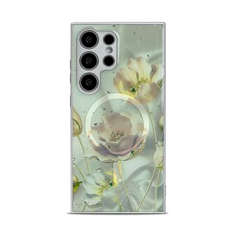 Samsung S24 Ultra Groen - MagSafe TPU Marmer