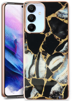 Samsung A55 - Marmer Back Cover - Zwart