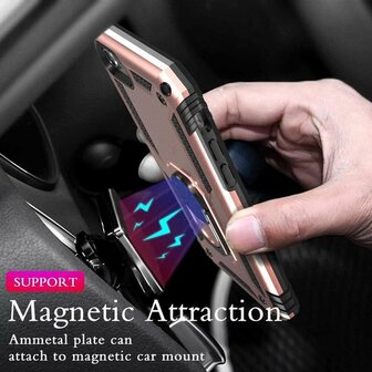 iPhone SE (2022 / 2020) - iPhone 6(s)/7/8 - Armor met Kickstand Ring - Rosegoud