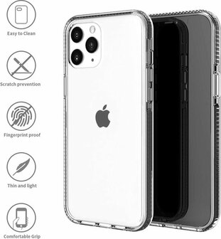 iPhone 11 Pro Max Zwart - Gel Armor Back Cover