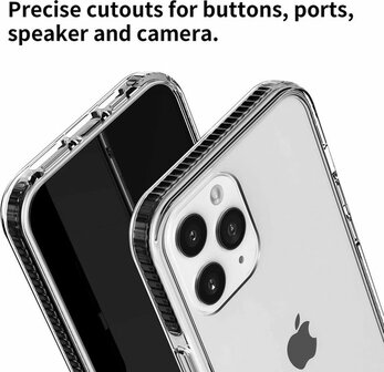 iPhone 11 Pro Max Zwart - Gel Armor Back Cover