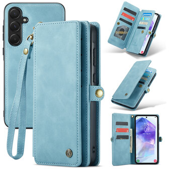 Samsung A56 - Aqua Blue - 2 in 1 Book met Extra Vakken