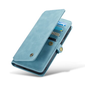 Samsung A56 - Aqua Blue - 2 in 1 Book met Extra Vakken