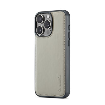 iPhone 15 Plus - 2 in 1 Book Case - Smoke Gray