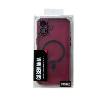iPhone 16 Plus - Bordeaux - Matte Armor met Cam Bescherming - Geschikt voor MagSafe