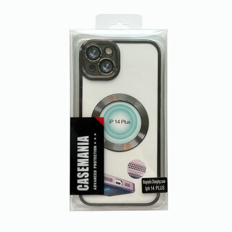 iPhone 14 Plus Zwart - TPU Back Cover Geschikt voor Magsafe