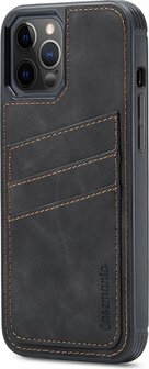 iPhone 13 Pro Max - Back Cover met Kaarthouder - Charcoal Gray