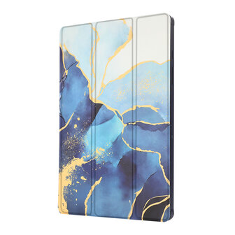 Samsung Tab A9 Plus - Marmer Blauw - Smart Cover