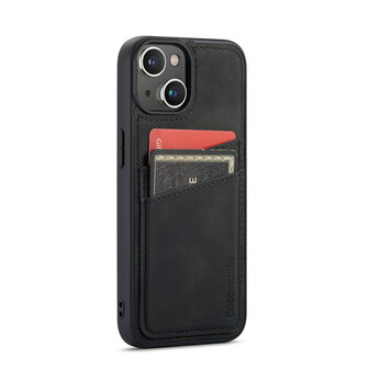 iPhone 14 Plus - Back Cover met Kaarthouder - Charcoal Gray