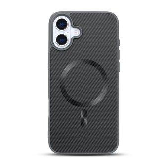 iPhone 16 - Grijs - Carbon MagSafe Back Cover