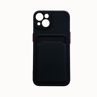 iPhone 15 Plus - Back Cover met Kaarthouder - Zwart